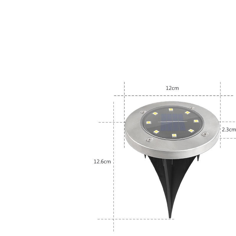 Solar LED ground light for outdoors