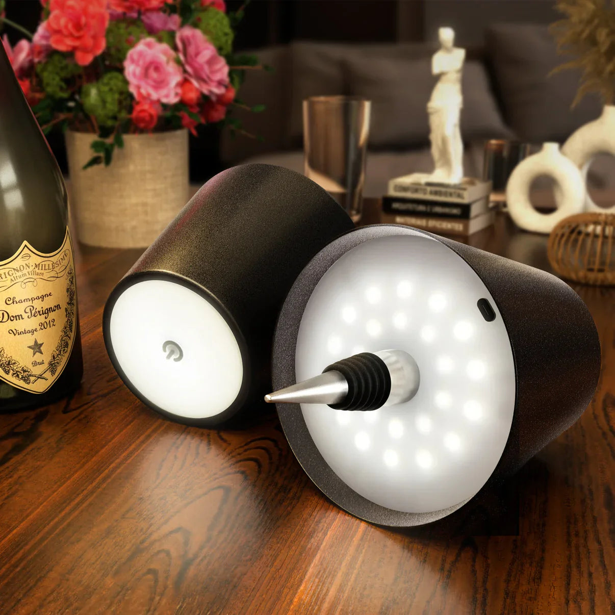 Elegant LED bottle lamp