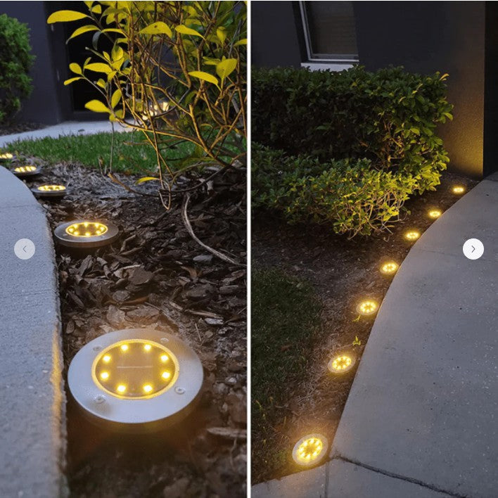 Solar LED ground light for outdoors