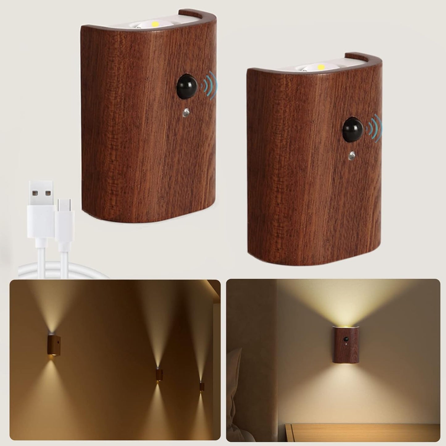 Wireless LED Induction Wall Lamp