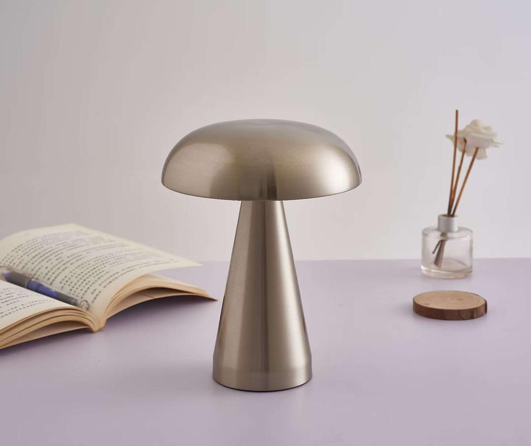 Metal mushroom store lamp