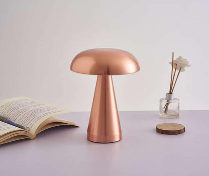 Metal mushroom lamp