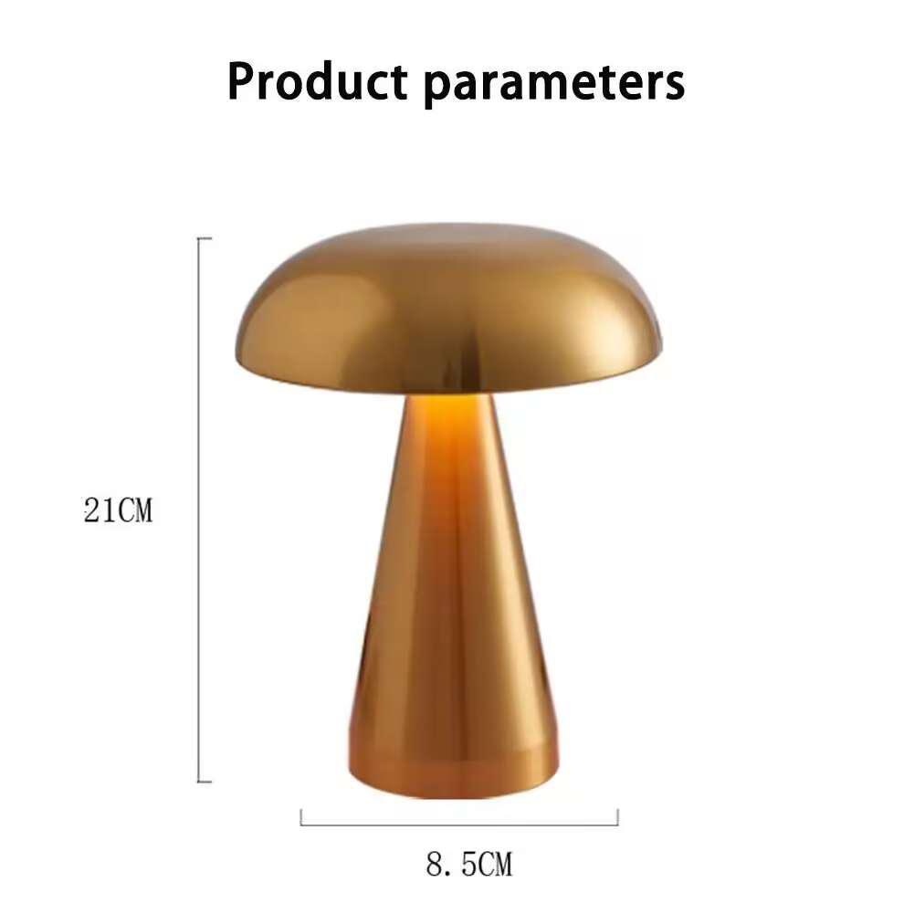 Metal mushroom lamp