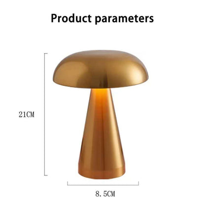 Metal mushroom lamp